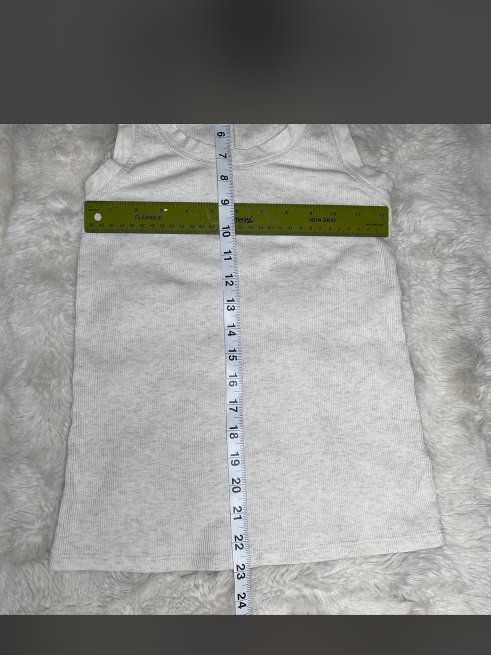 Aerie Cream Ribbed Racerback Tank Top Size Small - Picture 4 of 5